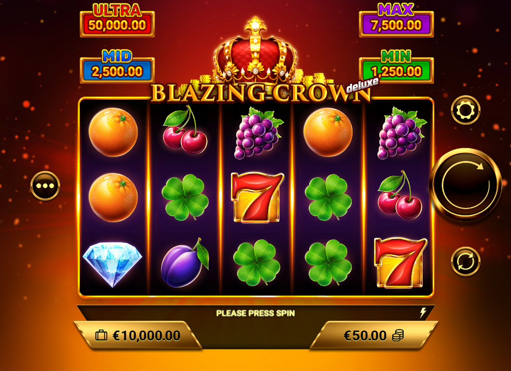 Gioca alla versione di prova di Blazing Crown Deluxe - Slot Royal Fruit