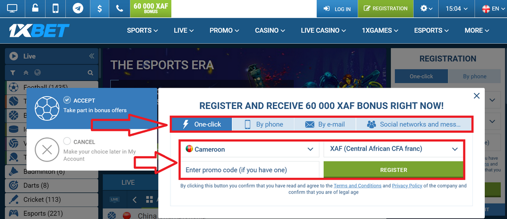Konfirmasi Akun Baru 1xBet Indonesia